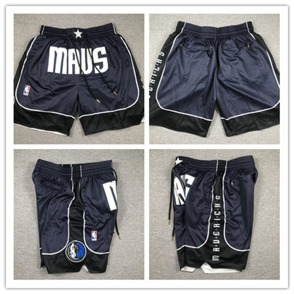  Mens Dallas Mavericks Navy Statement Edition Shorts 