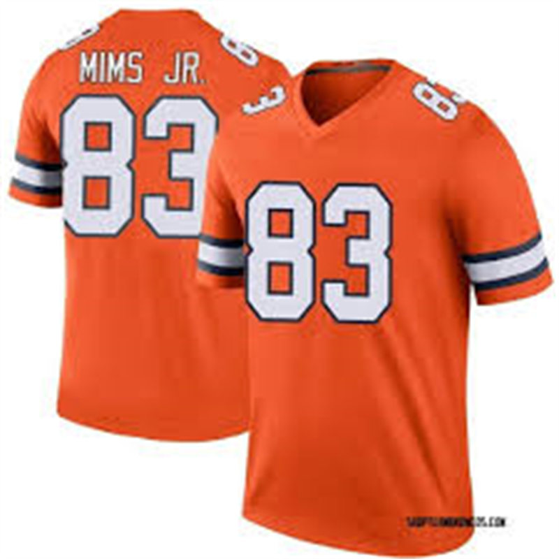  Mens Denver Broncos #19 Marvin Mims Jr. Nike Orange Color Rush Vapor Limited Jersey 