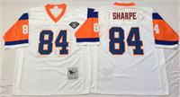  Mens Denver Broncos #84 Shannon Sharpe White Throwback Jersey  