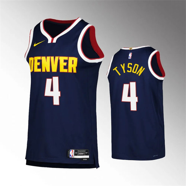  Mens Denver Nuggets #4 Hunter Tyson Navy Icon Edition Jersey 