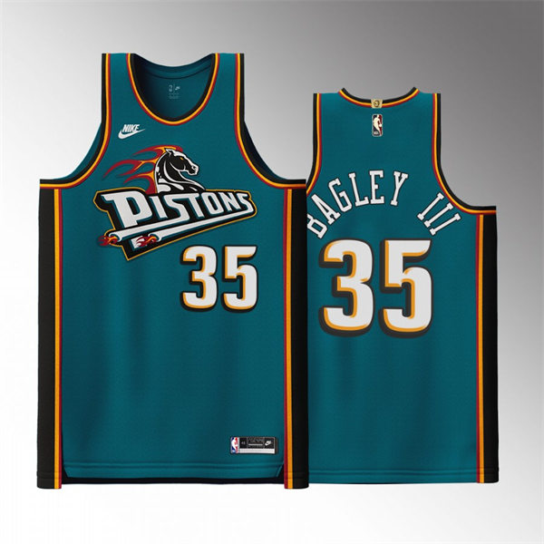  Mens Detroit Pistons #35 Marvin Bagley III 2022-23 Teal Classic Edition Jersey 