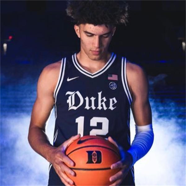  Mens Duke Blue Devils #12 Cameron Boozer 2025 Navy Cameron Brotherhood Jersey 