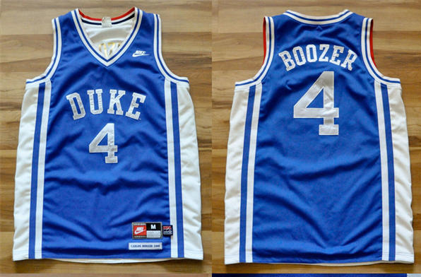  Mens Duke Blue Devils #4 Carlos Boozer Royal Basketball Jersey 