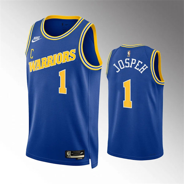  Mens Golden State Warriors #1 Cory Jospeh Nike Royal Classics Edition Swingman Jersey 