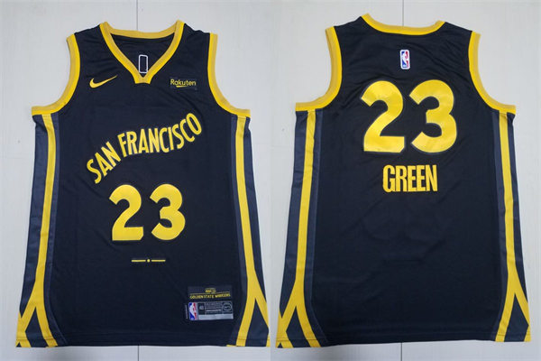  Mens Golden State Warriors #23 Draymond Green 2023-24 Black City Edition Player Jersey 