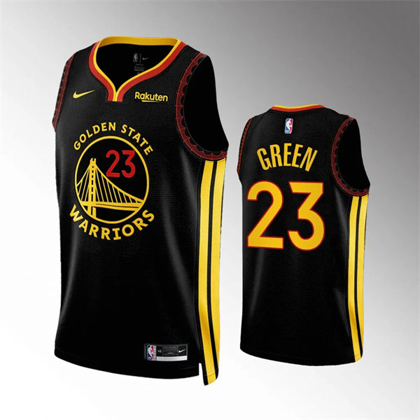  Mens Golden State Warriors #23 Draymond Green 2023-24 Nike Black Earned Edition Jersey 