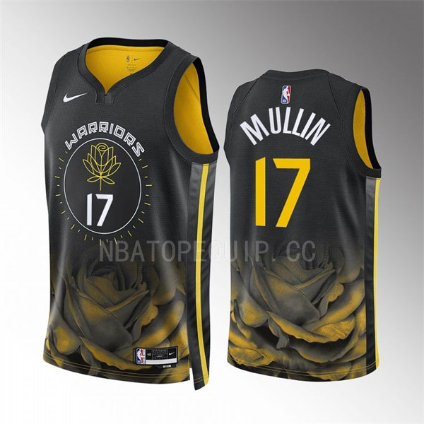  Mens Golden State Warriors Retired Player #17 Chris Mullin Nike 2022-23 City Edition Swingman Jersey Black 