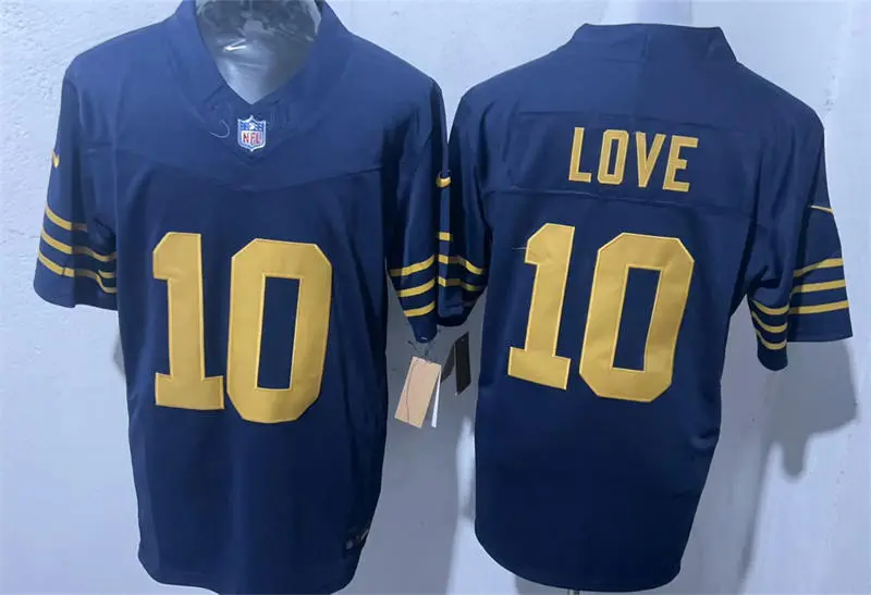  Mens Green Bay Packers #10 Jordan Love Nike Navy The 1923 Classic Game Jersey 