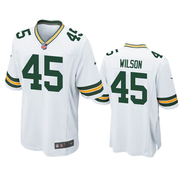  Mens Green Bay Packers #45 Eric Wilson Nike White Vapor Limited Player Jersey 