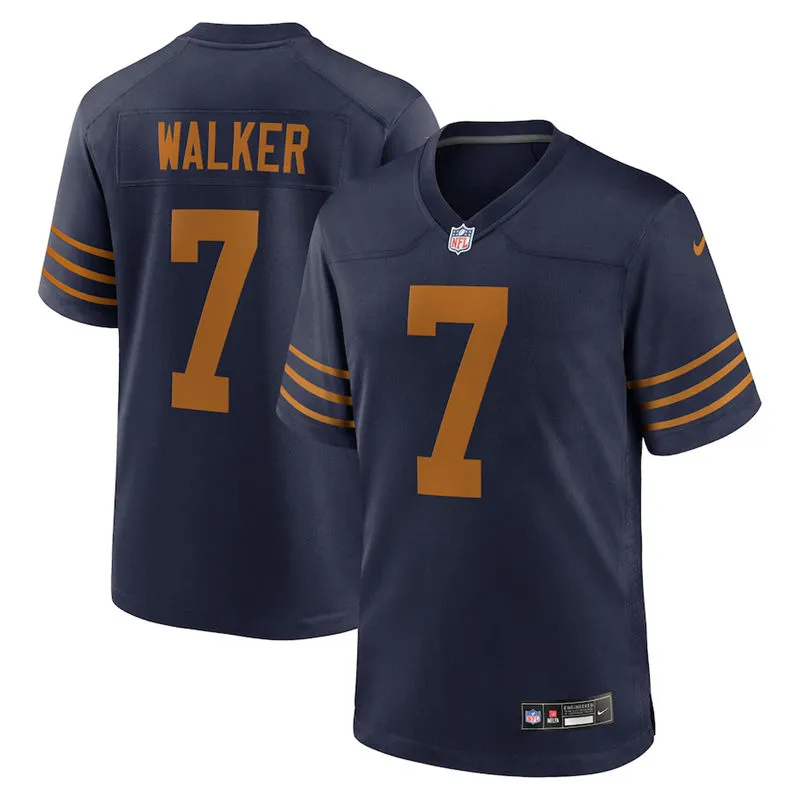  Mens Green Bay Packers #7 Quay Walker Nike Navy The 1923 Classic Game Jersey 