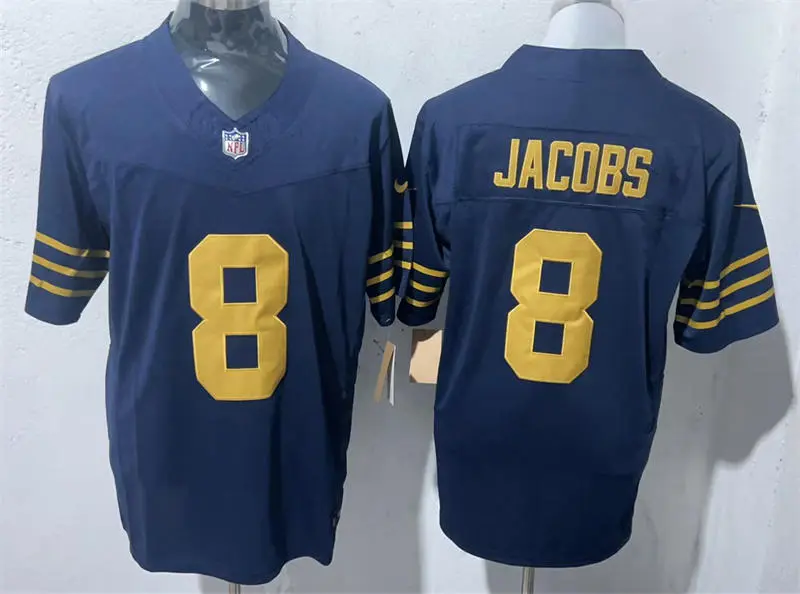  Mens Green Bay Packers #8 Josh Jacobs Nike Navy The 1923 Classic Game Jersey 