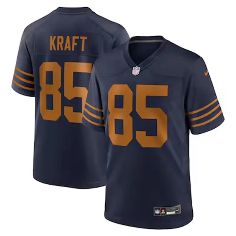  Mens Green Bay Packers #85 Tucker Kraft Nike Navy The 1923 Classic Game Jersey 