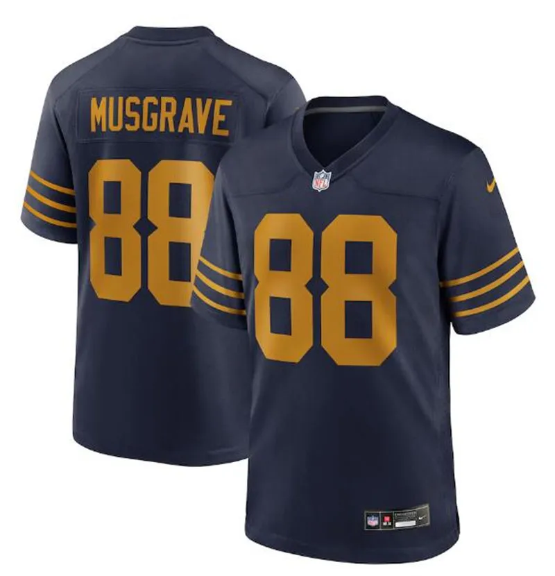  Mens Green Bay Packers #88 Luke Musgrave Nike Navy The 1923 Classic Game Jersey 