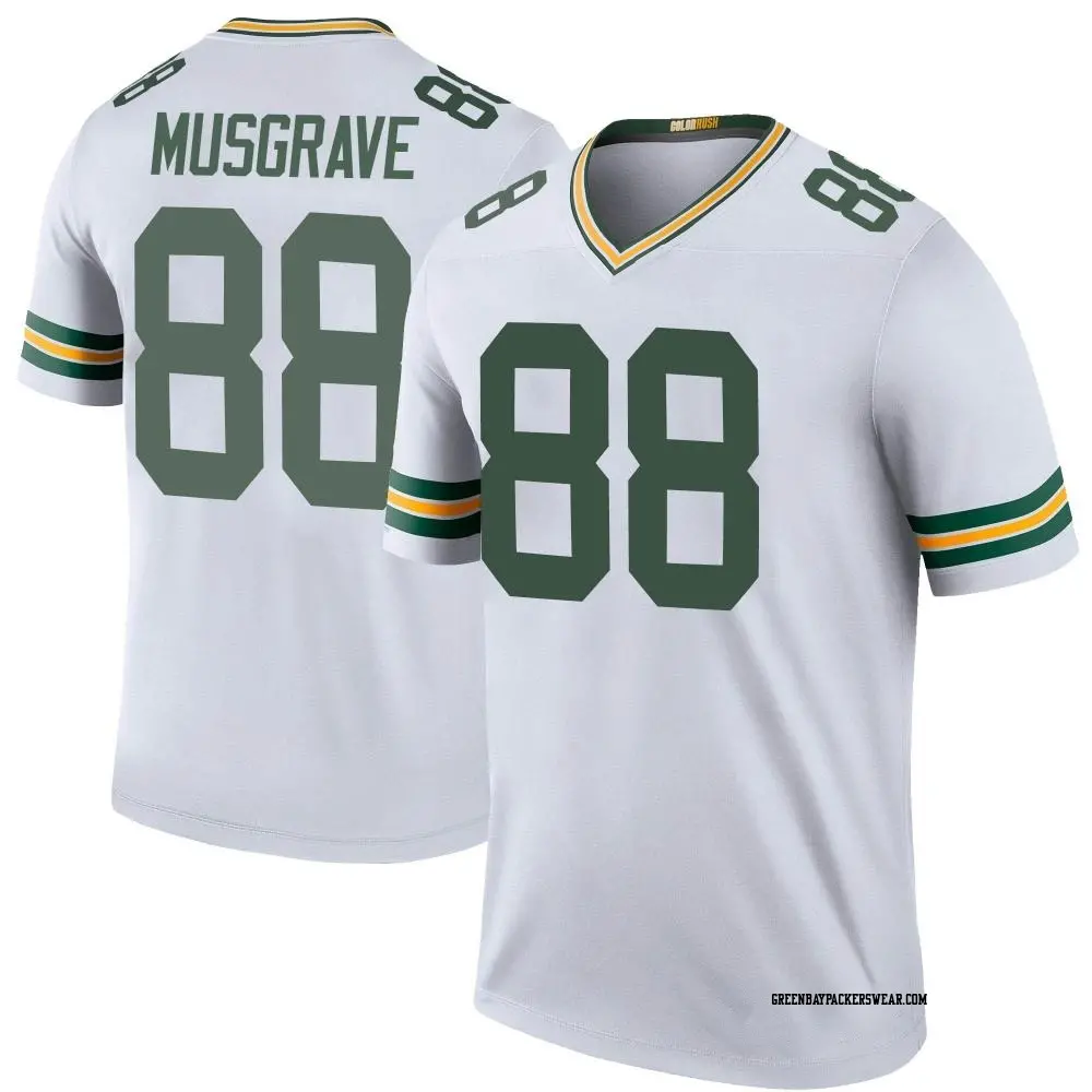  Mens Green Bay Packers #88 Luke Musgrave Nike White F.U.S.E. Vapor Limited Jersey 