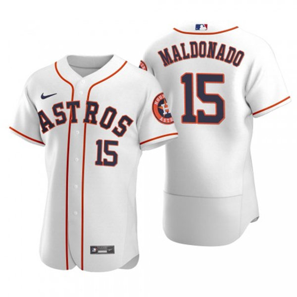  Mens Houston Astros #15 Martin Maldonado Nike White Home Flexbase Jersey 
