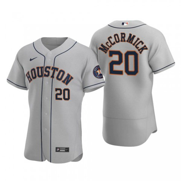  Mens Houston Astros #20 Chas McCormick Nike Gray Road Flexbase Jersey 