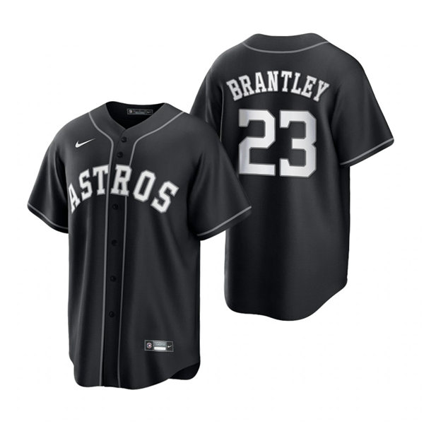  Mens Houston Astros #23 Michael Brantley Nike 2021 Black Fashion Jersey 