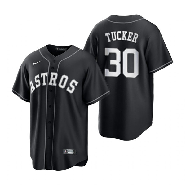  Mens Houston Astros #30 Kyle Tucker Nike 2021 Black Fashion Jersey 