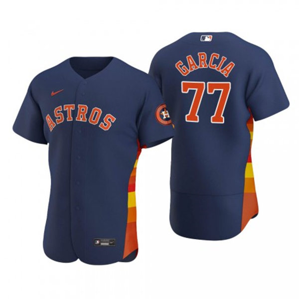  Mens Houston Astros #77 Luis Garcia Nike Navy Alternate Flexbase Jersey 