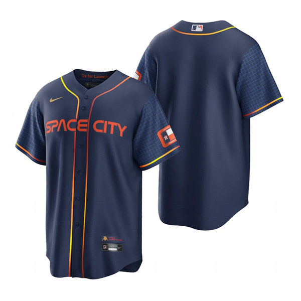 Mens Houston Astros Blank Nike Navy 2022 City Connect Team Jersey 
