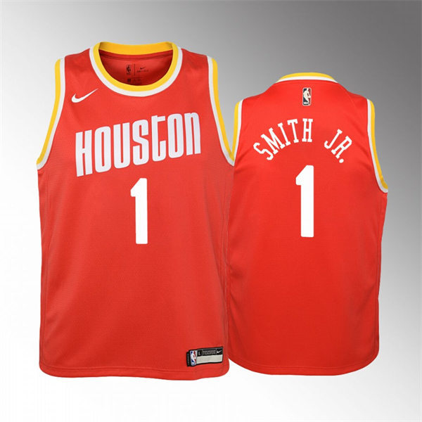  Mens Houston Rockets #1 Jabari Smith Jr. Red Classic Edition Swingman Jersey 