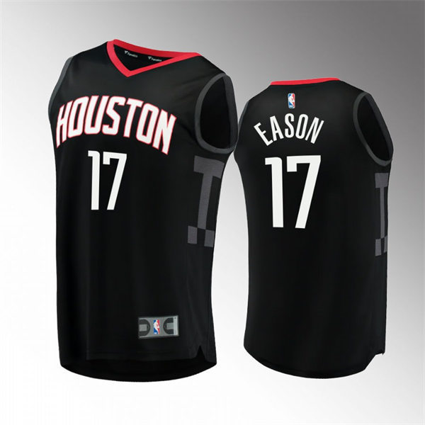  Mens Houston Rockets #17 Tari Eason Black Statement Edition Swingman Jersey 