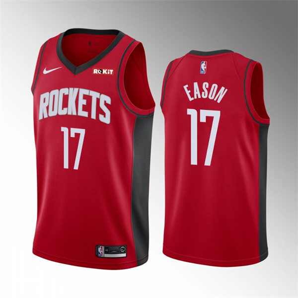  Mens Houston Rockets #17 Tari Eason Red Icon Edition Jersey 