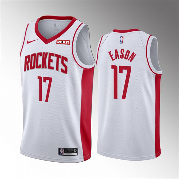  Mens Houston Rockets #17 Tari Eason White Stitched Association Edition Jersey 