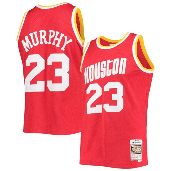  Mens Houston Rockets #23 Calvin Murphy Red Mitchell & Ness 1978-79 Hardwood Classics Throwback Jersey 