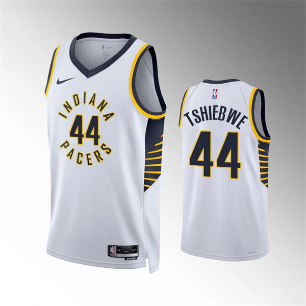  Mens Indiana Pacers #44 Oscar Tshiebwe White Association Edition Swingman Jersey 