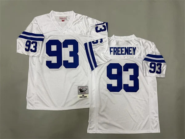  Mens Indianapolis Colts #93 Dwight Freeney 2006 White Throwback Jersey 