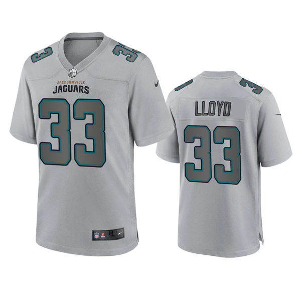  Mens Jacksonville Jaguars #33 Devin Lloyd Gray Atmosphere Fashion Game Jersey 