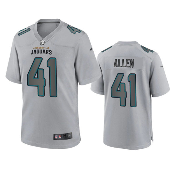  Mens Jacksonville Jaguars #41 Josh Allen Gray Atmosphere Fashion Game Jersey 
