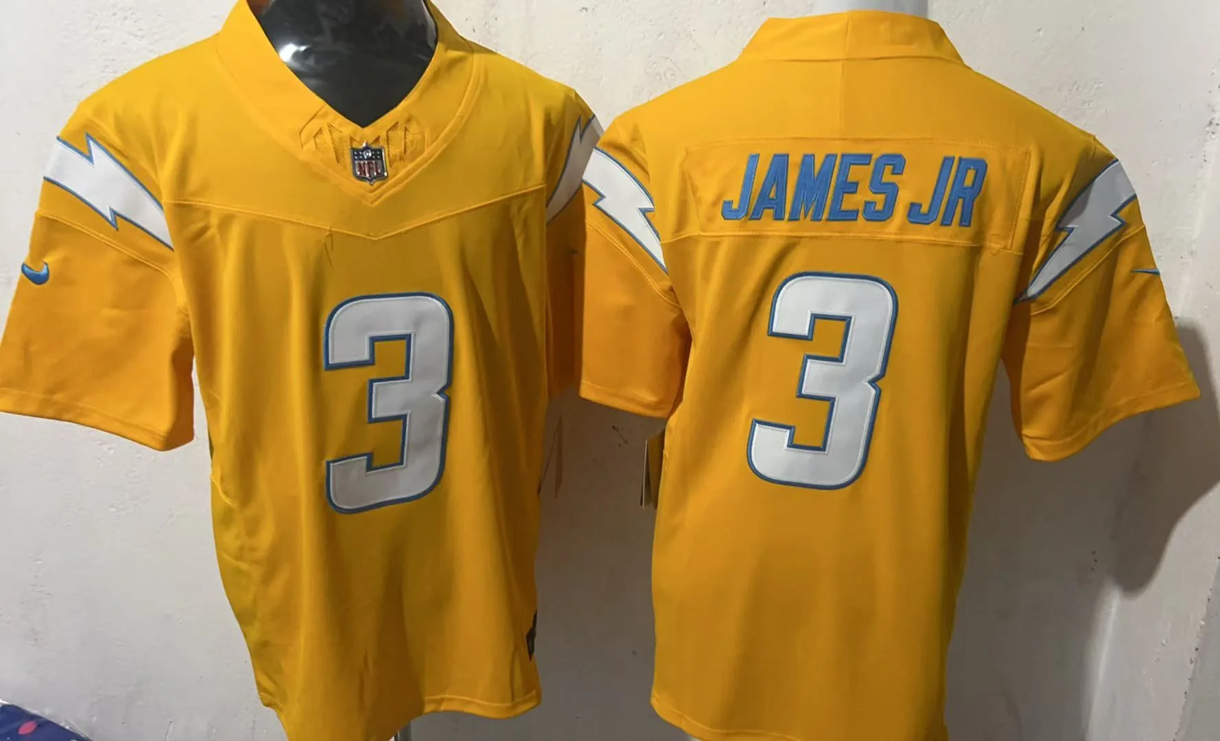  Mens Los Angeles Chargers #3 Derwin James Jr. Nike Gold Alternate Charger Power Vapor F.U.S.E. Limited Jersey 
