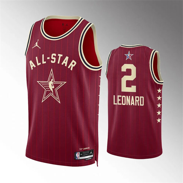  Mens Los Angeles Clippers #2 Kawhi Leonard Red 2024 NBA All-Star Game Swingman Jersey 