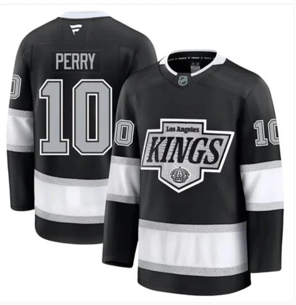  Mens Los Angeles Kings #10 Corey Perry Fanatics Black Home Premium Player Jersey 