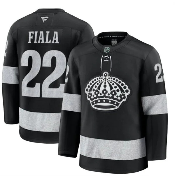  Mens Los Angeles Kings #22 Kevin Fiala Fanatics Black Alternate Premium Player Jersey 
