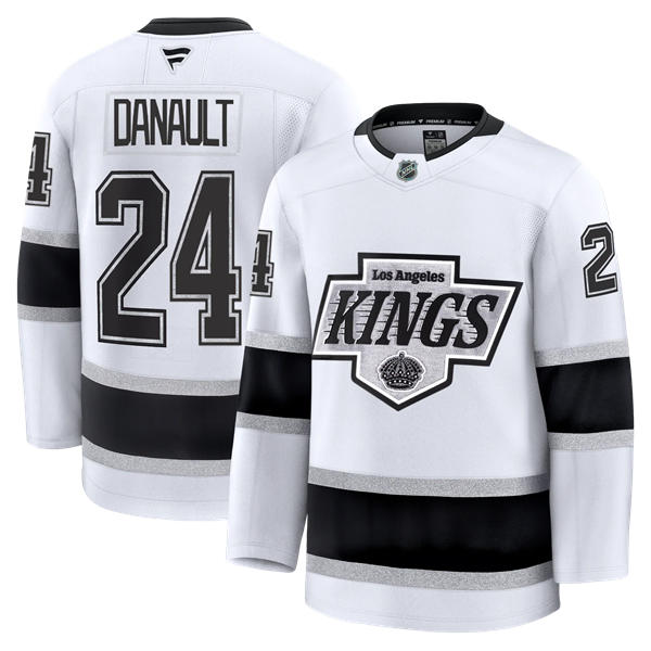  Mens Los Angeles Kings #24 Phillip Danault Fanatics White Away Premier Player Jersey 