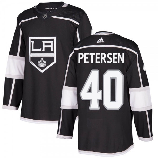  Mens Los Angeles Kings #40 Cal Petersen adidas Black Home Premier Player Jersey 