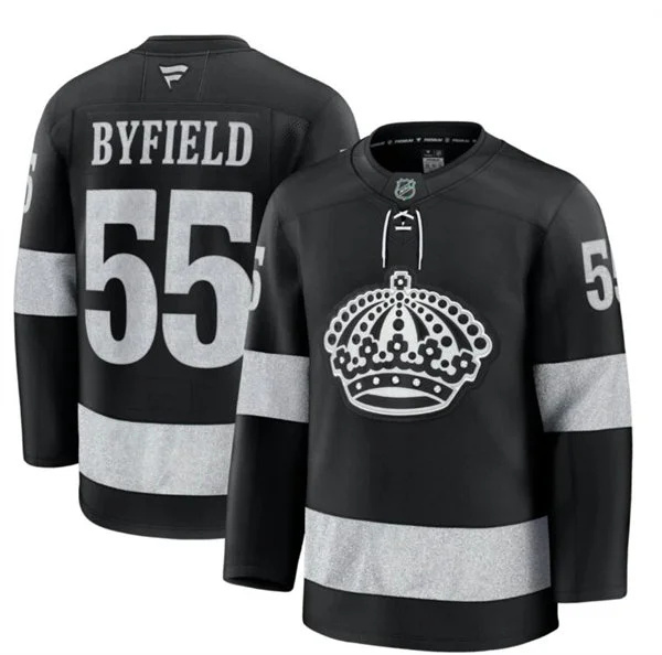  Mens Los Angeles Kings #55 Quinton Byfield Fanatics Black Alternate Premium Player Jersey 