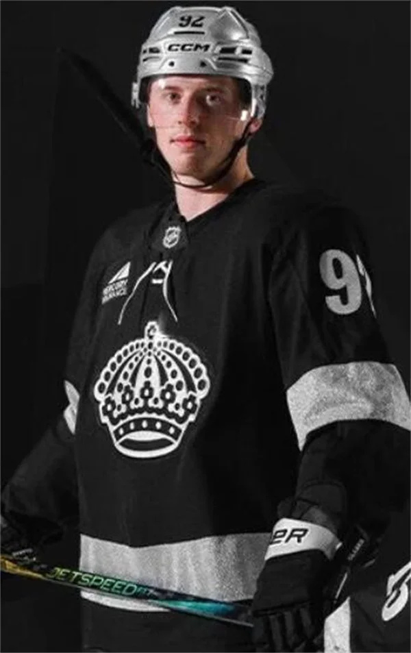  Mens Los Angeles Kings #92 Brandt Clarke Fanatics Black Alternate Premium Player Jersey 