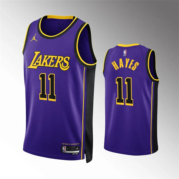  Mens Los Angeles Lakers #11 Jaxson Hayes Purple Statement Edition Jersey 