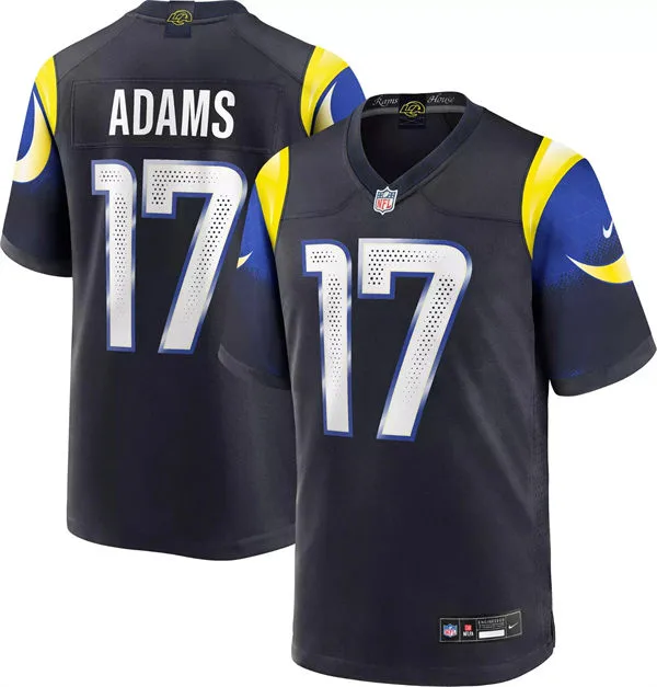  Mens Los Angeles Rams #17 Davante Adams Midnight Blue 2025 Rivalries Collection Limited Jersey 
