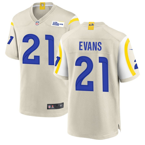  Mens Los Angeles Rams #21 Zach Evans Nike Bone Vapor Untouchable Limited Jersey 