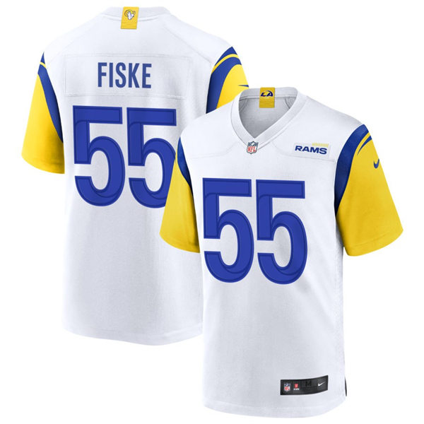  Mens Los Angeles Rams #55 Braden Fiske Nike White Alternate Vapor Limited Jersey 