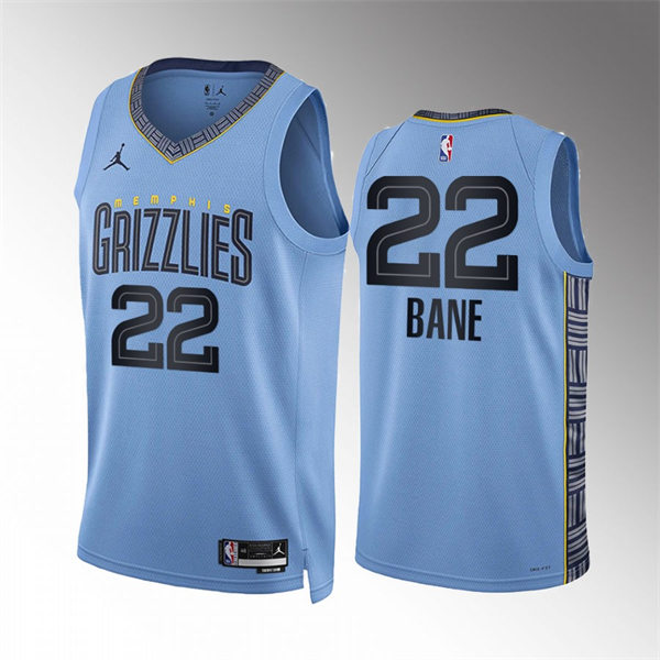  Mens Memphis Grizzlies #22 Desmond Bane 2022-23 Light Blue Statement Edition Jersey 