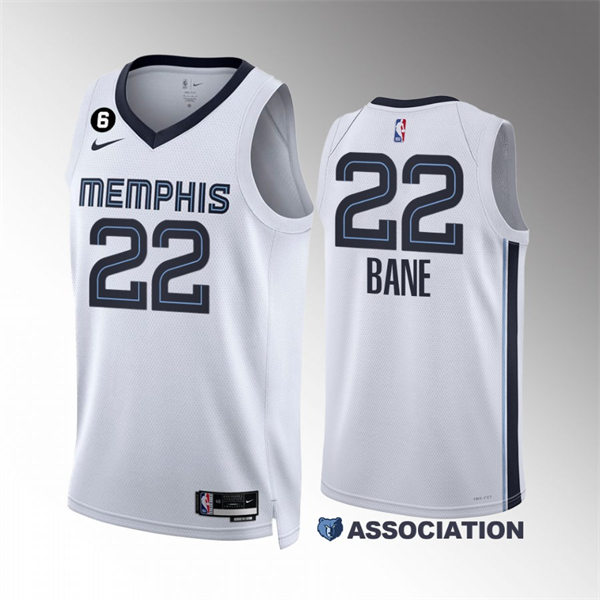  Mens Memphis Grizzlies #22 Desmond Bane 2022-23 White Association Edition Jersey 