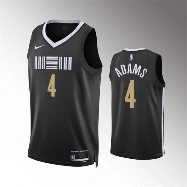  Mens Memphis Grizzlies #4 Steven Adams Nike Black 2023-24 City Edition Swingman Jersey 