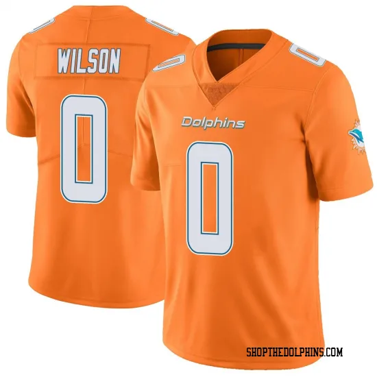  Mens Miami Dolphins #0 Zach Wilson Nike Orange Color Rush Limited Jersey 
