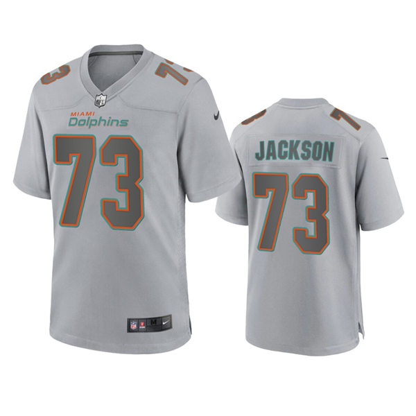  Mens Miami Dolphins #73 Austin Jackson Gray Atmosphere Fashion Game Jersey 